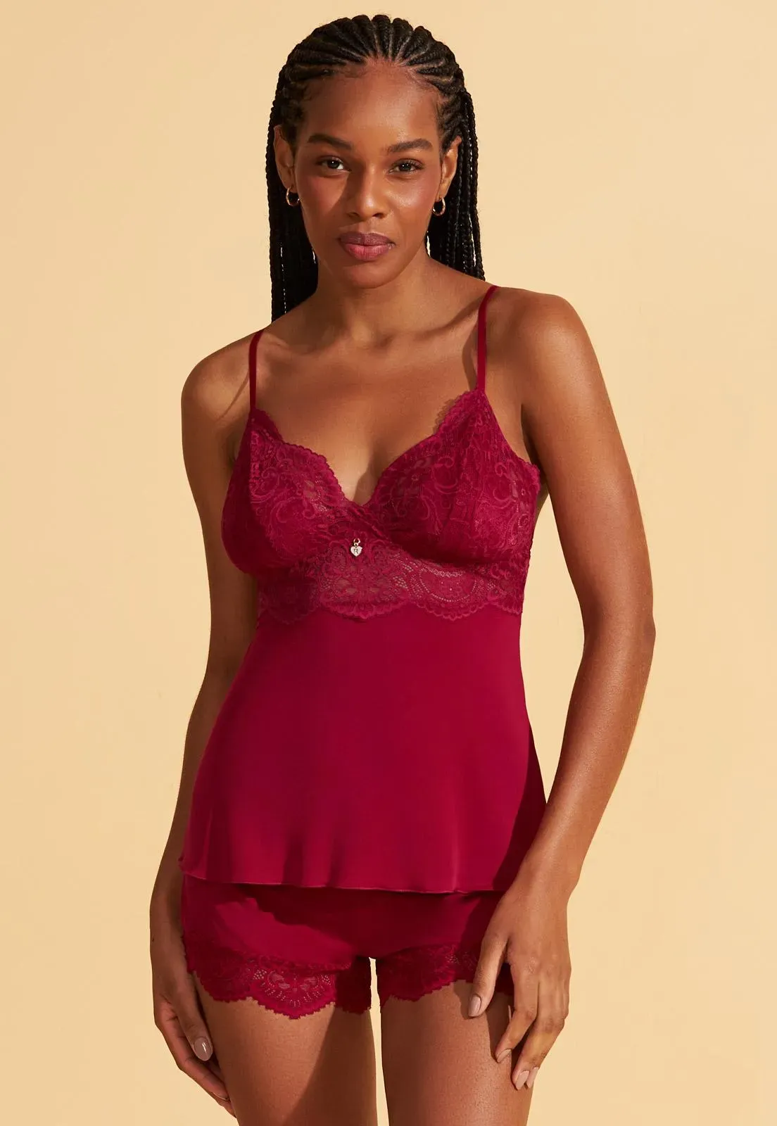 MICROFIBER BABYDOLL WITH RECCO LACE